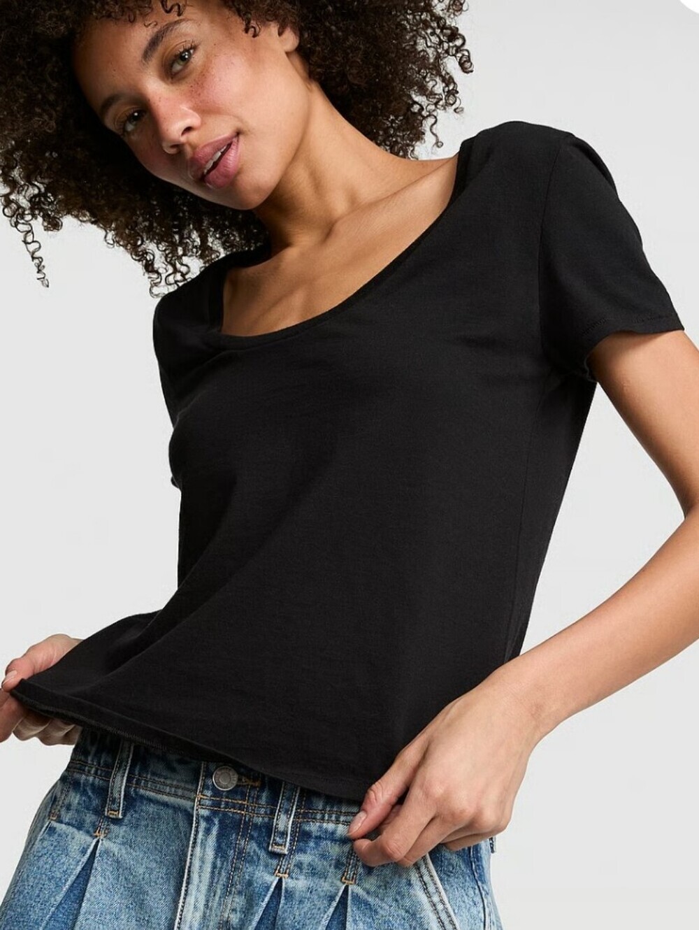 VS PINK Dream Jersey Scoop Tee Sz Large NWT